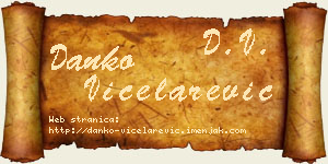 Danko Vicelarević vizit kartica